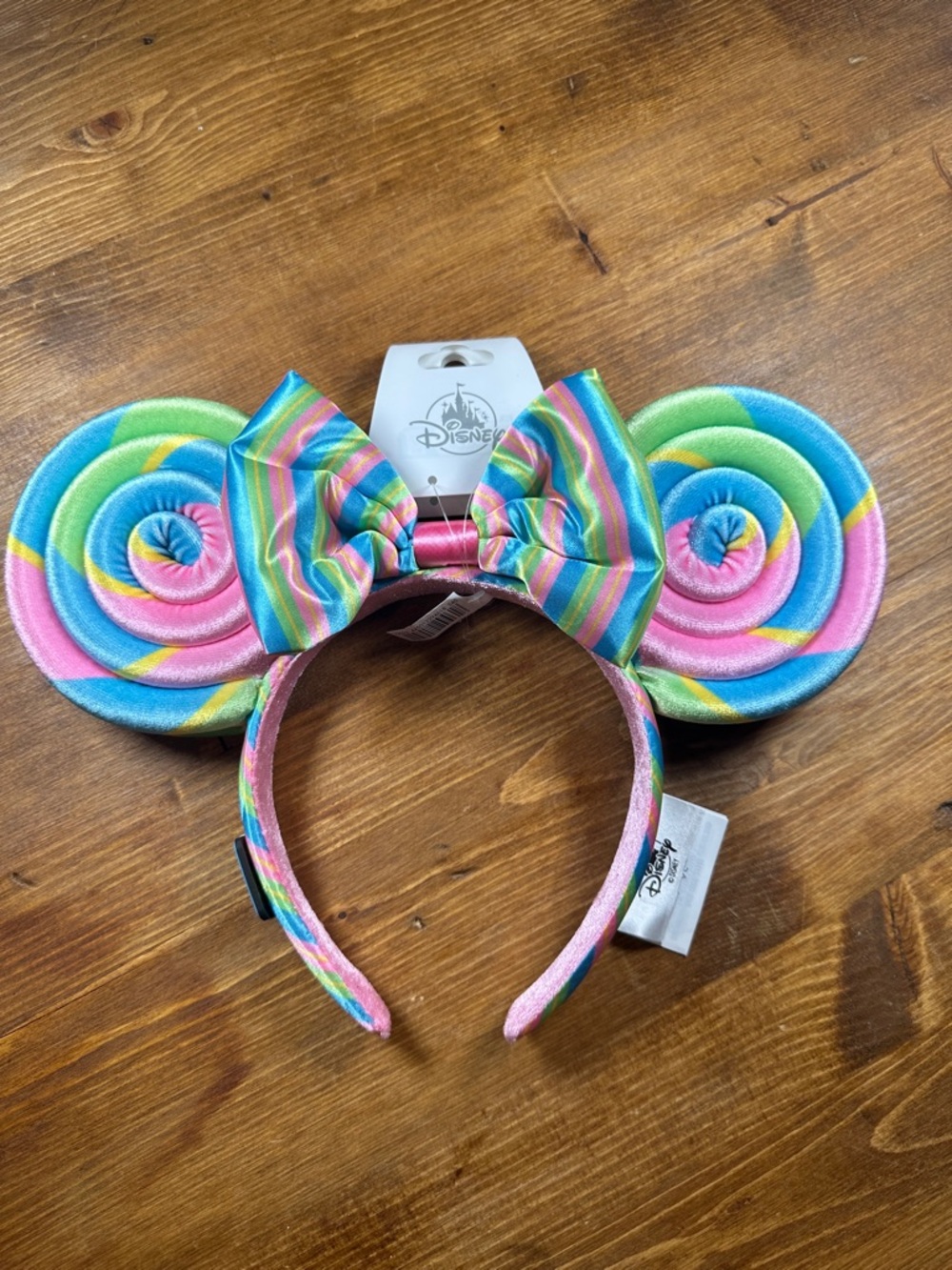 Disney Eats Lollipop Minnie Headband with Striped Bow NWT